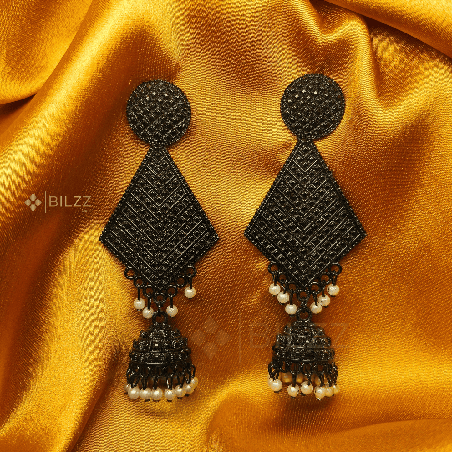 Black Jhumka Earrings: Timeless Elegance - Bilzz.in