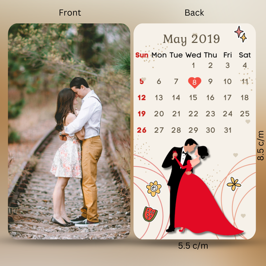 Personalized Calendar Photo Wallet Card