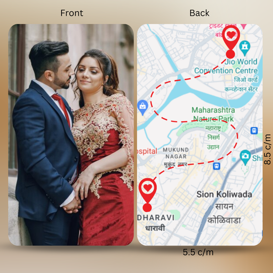 Personalized Map Location Photo Wallet Card