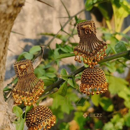 Gold Jhumka Earrings: Statement Ethnic Accessories - Bilzz.in