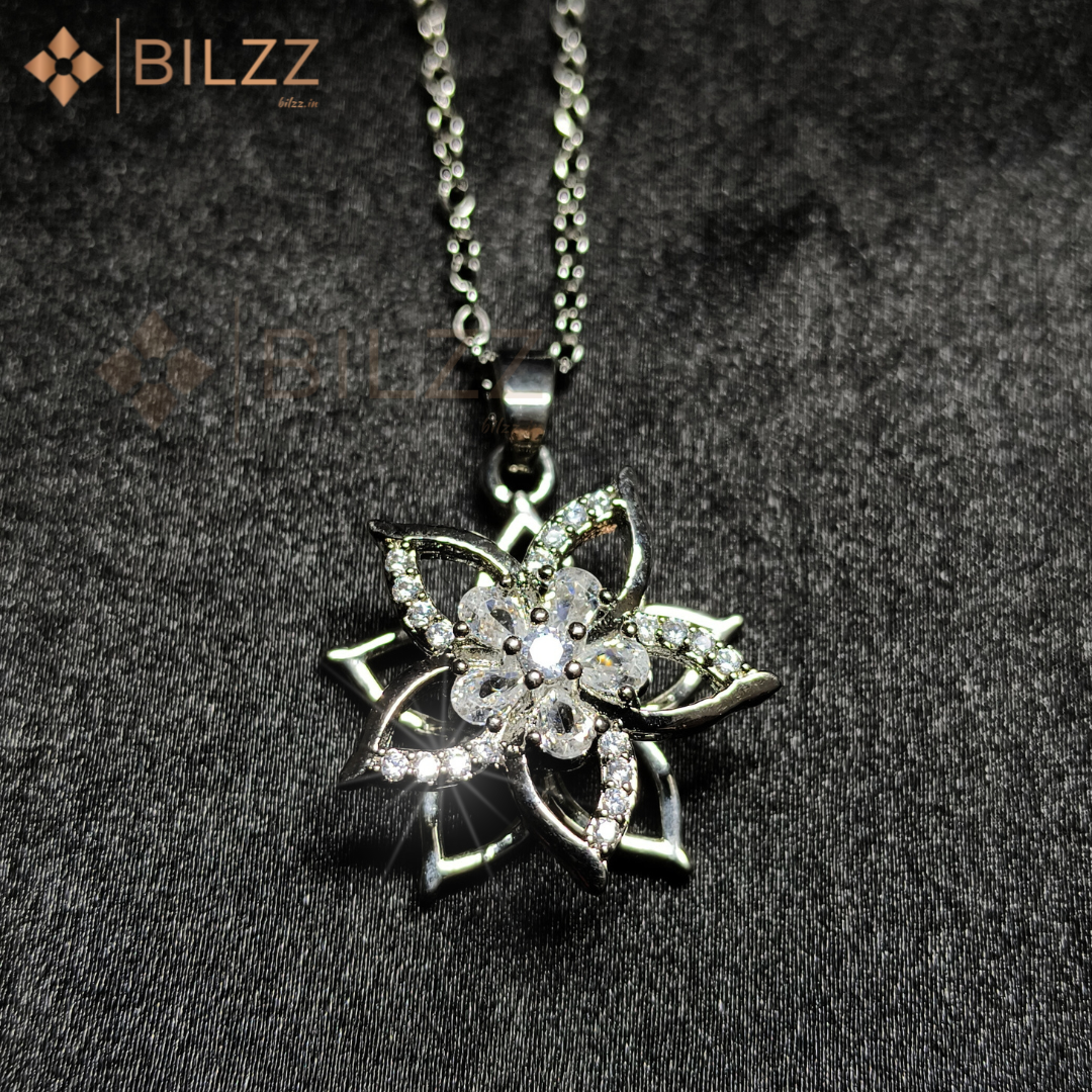 360° Spinning Radiant Pendant Necklace for Women