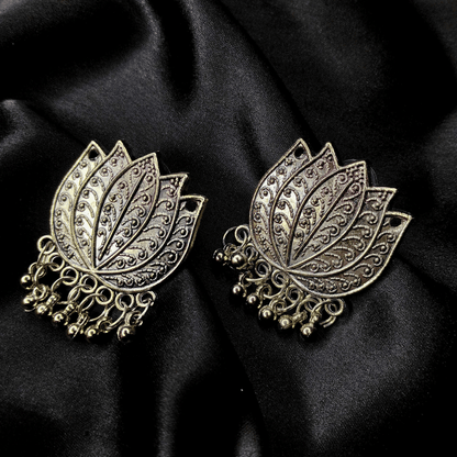 Elegant Lotus Jhumka Earrings - Bilzz.in