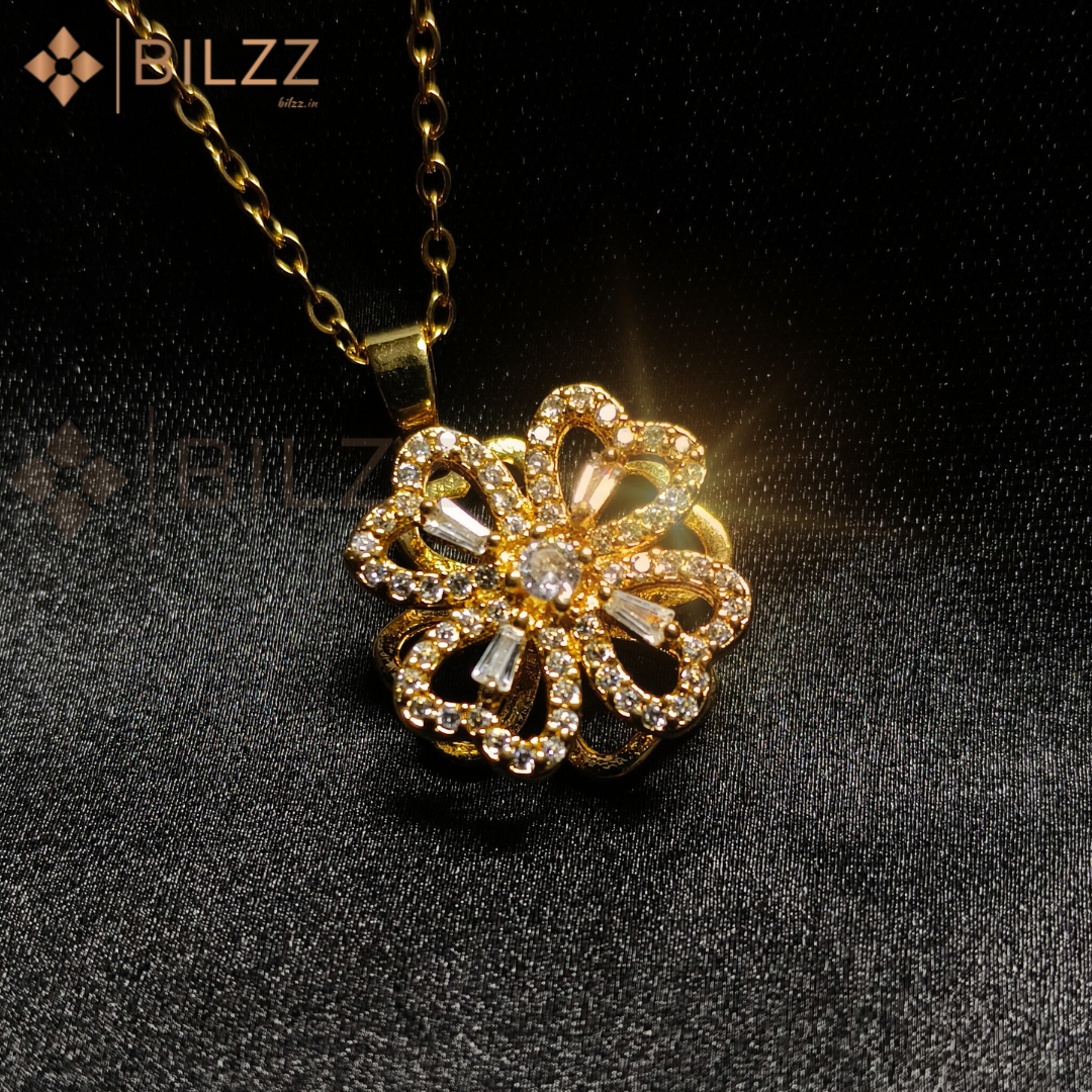 360° Spinning Radiant Pendant Necklace for Women