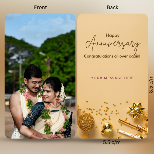 Personalized Anniversary Wishes Photo Wallet Card