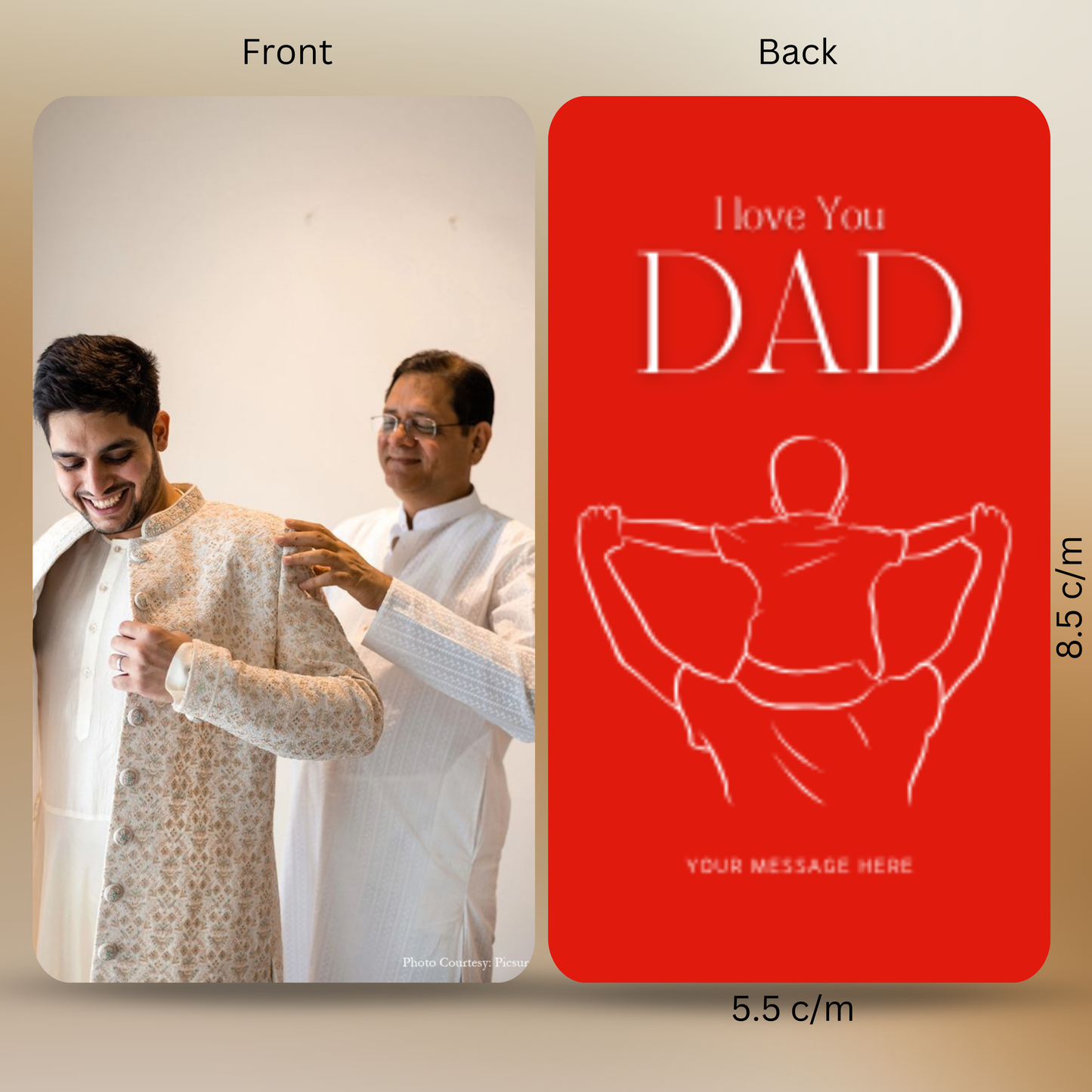 Personalized Photo Wallet Card for Dad