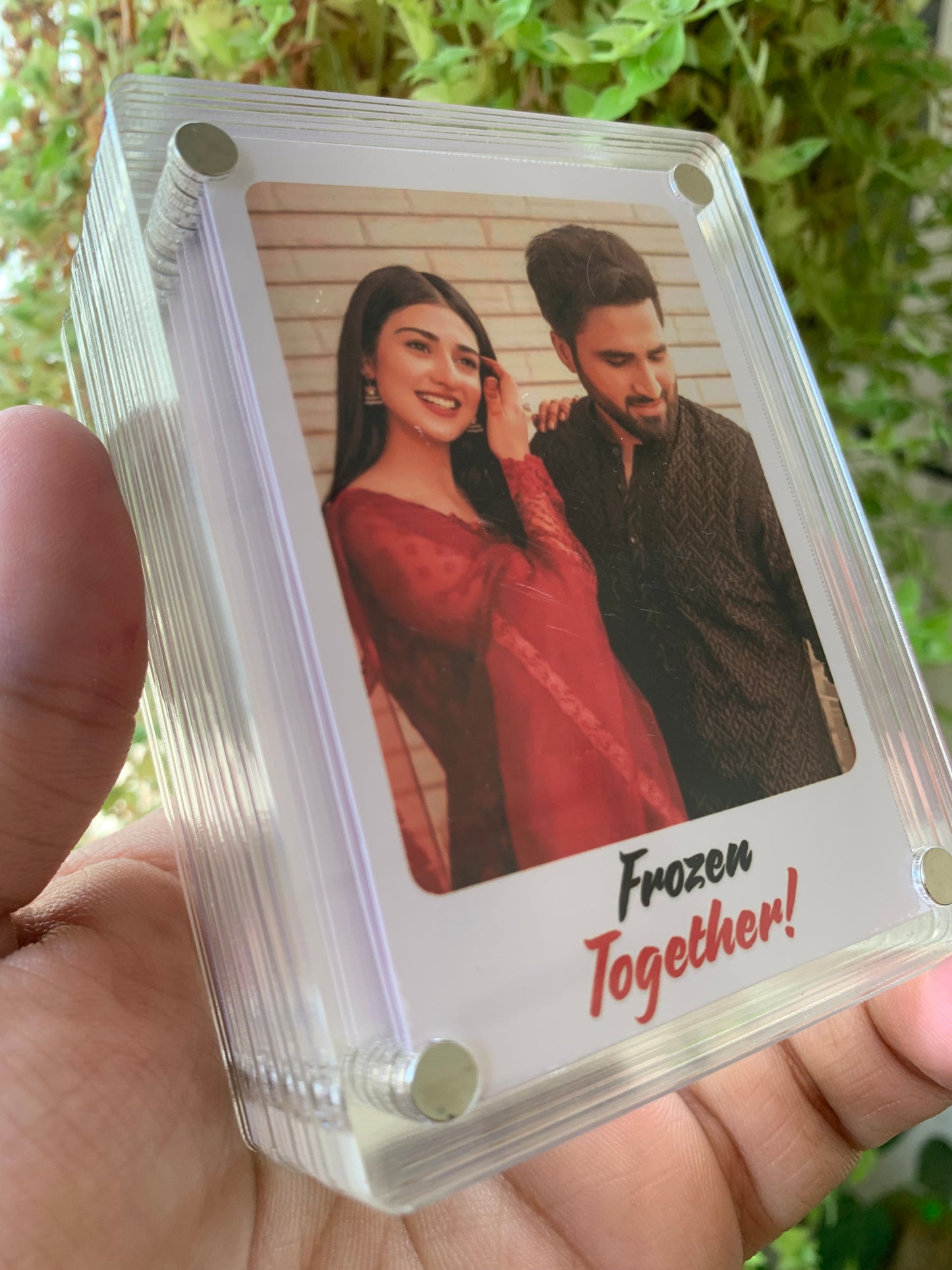 Polaroid Acrylic Magnetic Photo Frame – Double-Sided Fridge Magnet for Instax Mini & Polaroid Photo Prints