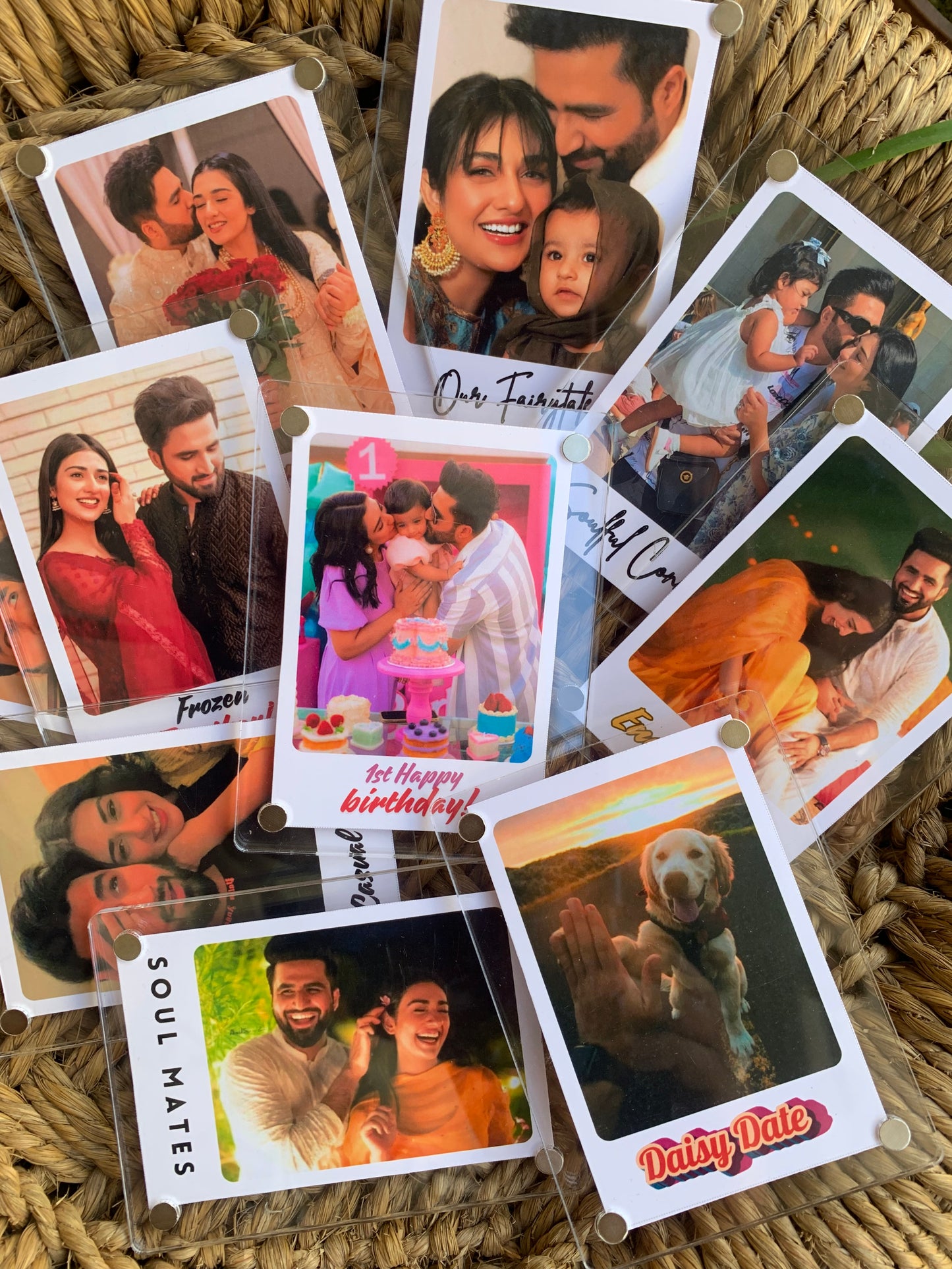 Polaroid Acrylic Magnetic Photo Frame – Double-Sided Fridge Magnet for Instax Mini & Polaroid Photo Prints