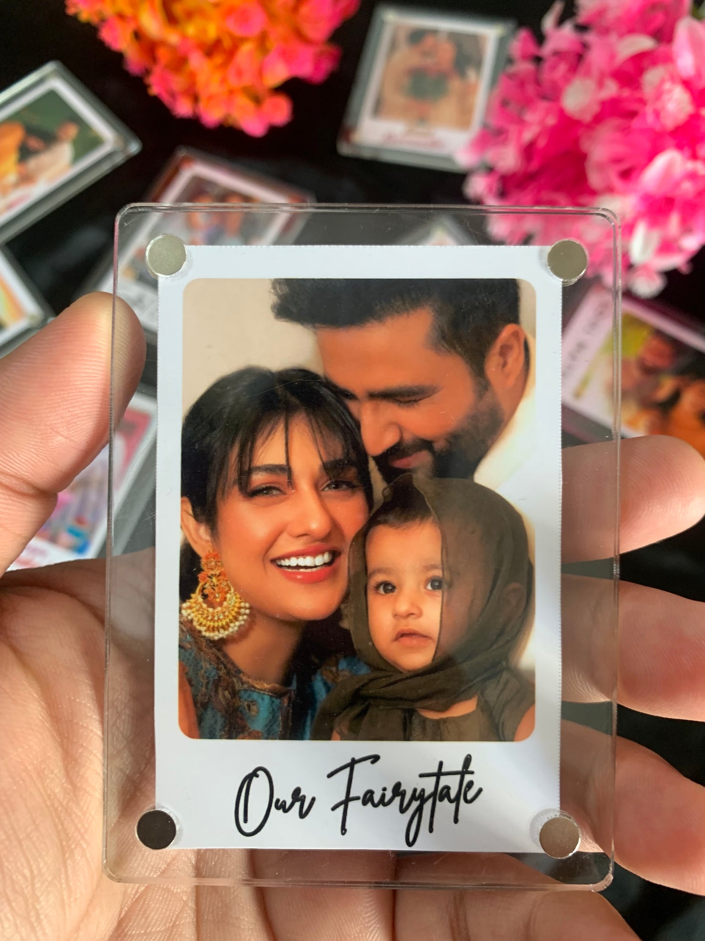 Polaroid Acrylic Magnetic Photo Frame – Double-Sided Fridge Magnet for Instax Mini & Polaroid Photo Prints