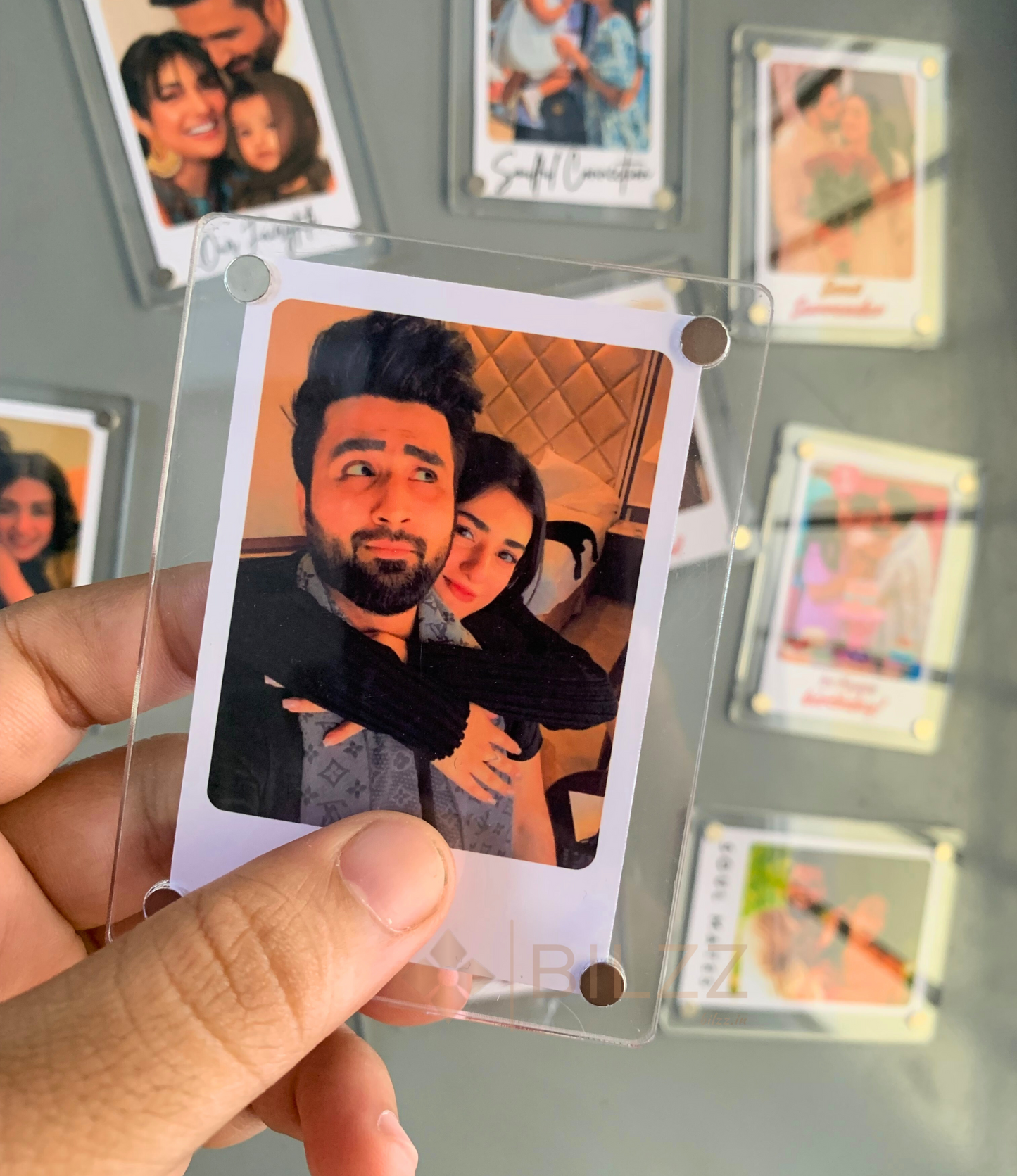 Polaroid Acrylic Magnetic Photo Frame – Double-Sided Fridge Magnet for Instax Mini & Polaroid Photo Prints