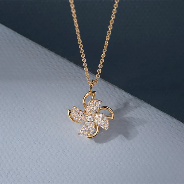 360° Spinning Radiant Pendant Necklace for Women